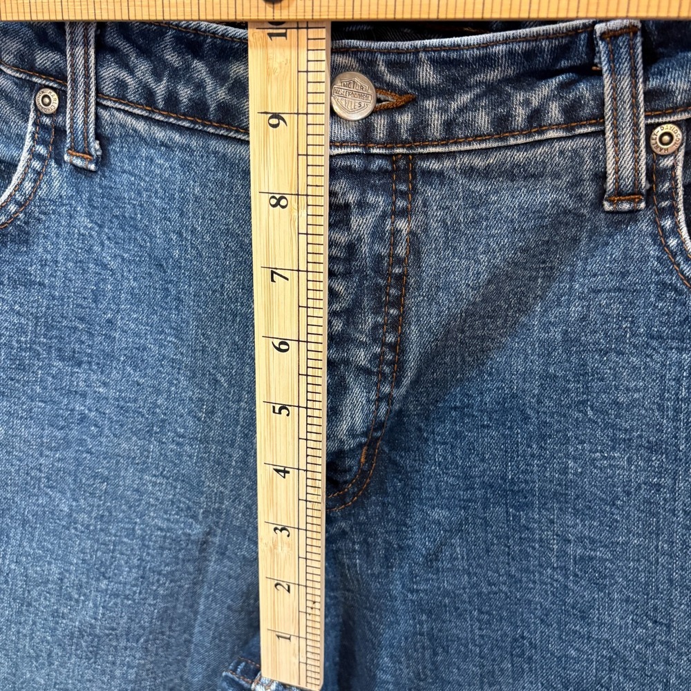 Harley Davidson Bootcut Medium Wash Mid Rise Denim Riding Jeans Womens 12‎ - Picture 6 of 10